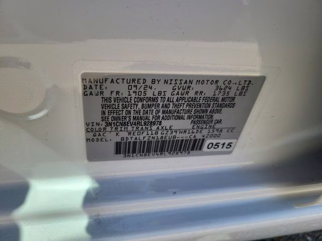 2024 Aspen White Tricoat Nissan Versa 1.6 SV FWD Sedan