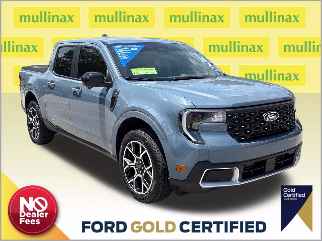 2025 Azure Gray Metallic Tri-Coat Ford Maverick Lariat AWD Truck