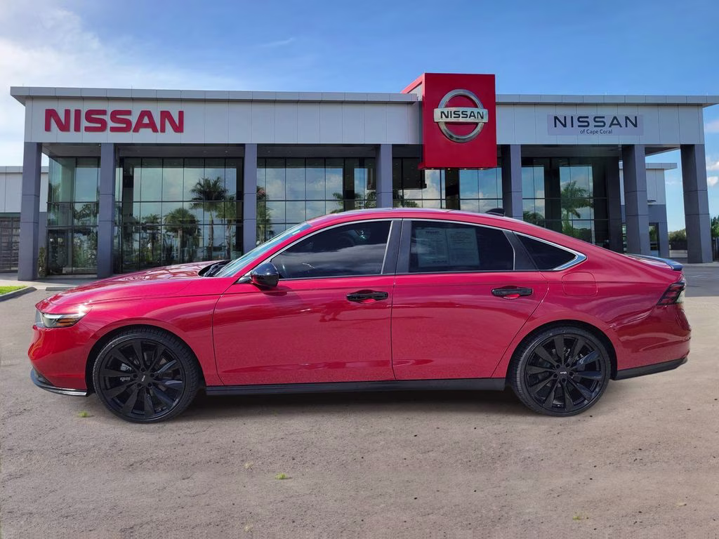 2023 Radiant Red Metallic Honda Accord Hybrid Sport FWD Sedan