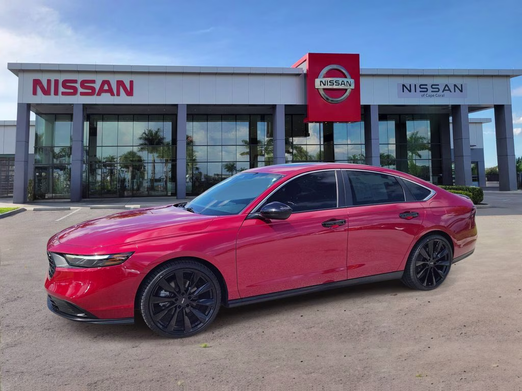 2023 Radiant Red Metallic Honda Accord Hybrid Sport FWD Sedan