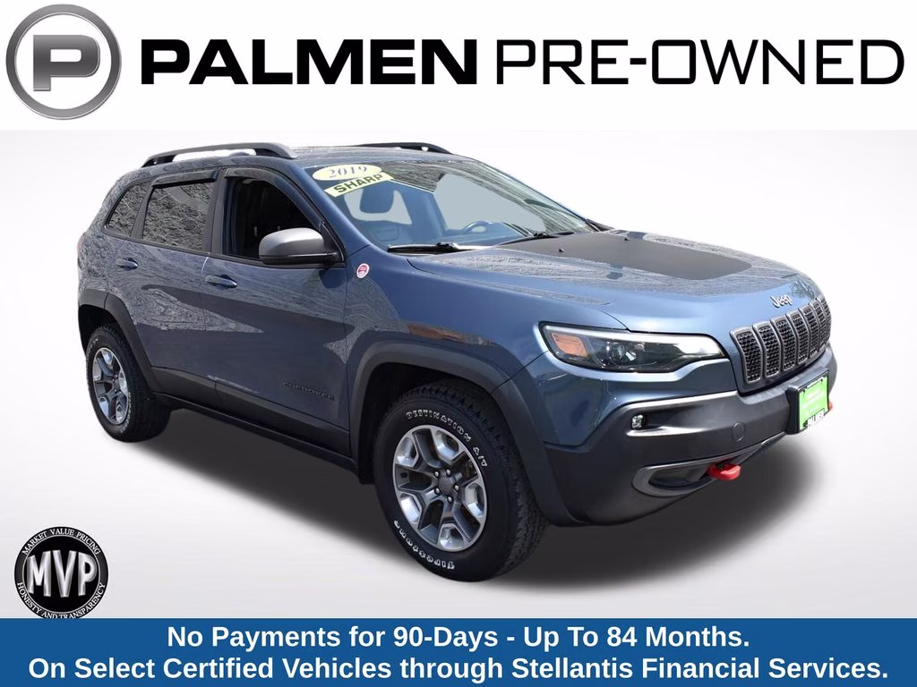 2019 Blue Shade Pearlcoat Jeep Cherokee Trailhawk 4X4 SUV