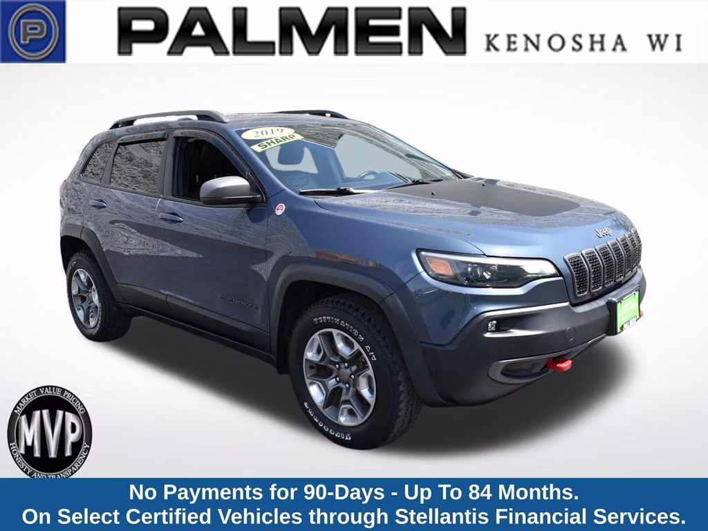 2019 Blue Shade Pearlcoat Jeep Cherokee Trailhawk 4X4 SUV