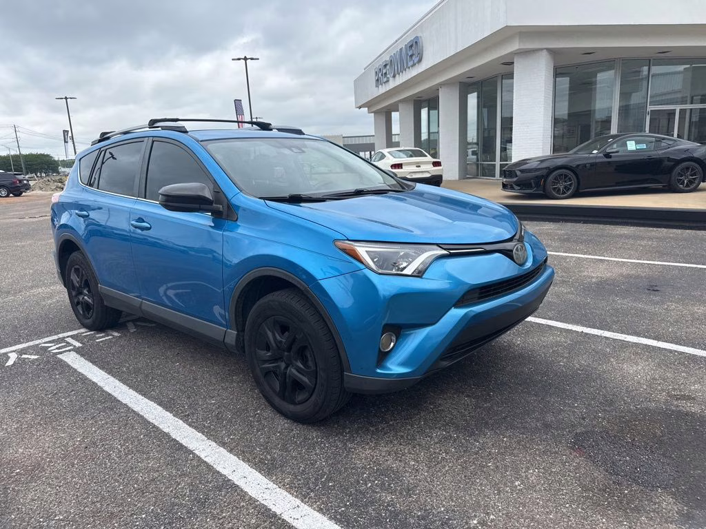 2018 Electric Storm Blue Toyota RAV4 LE FWD SUV
