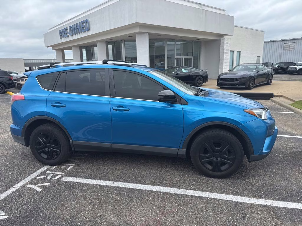 2018 Electric Storm Blue Toyota RAV4 LE FWD SUV