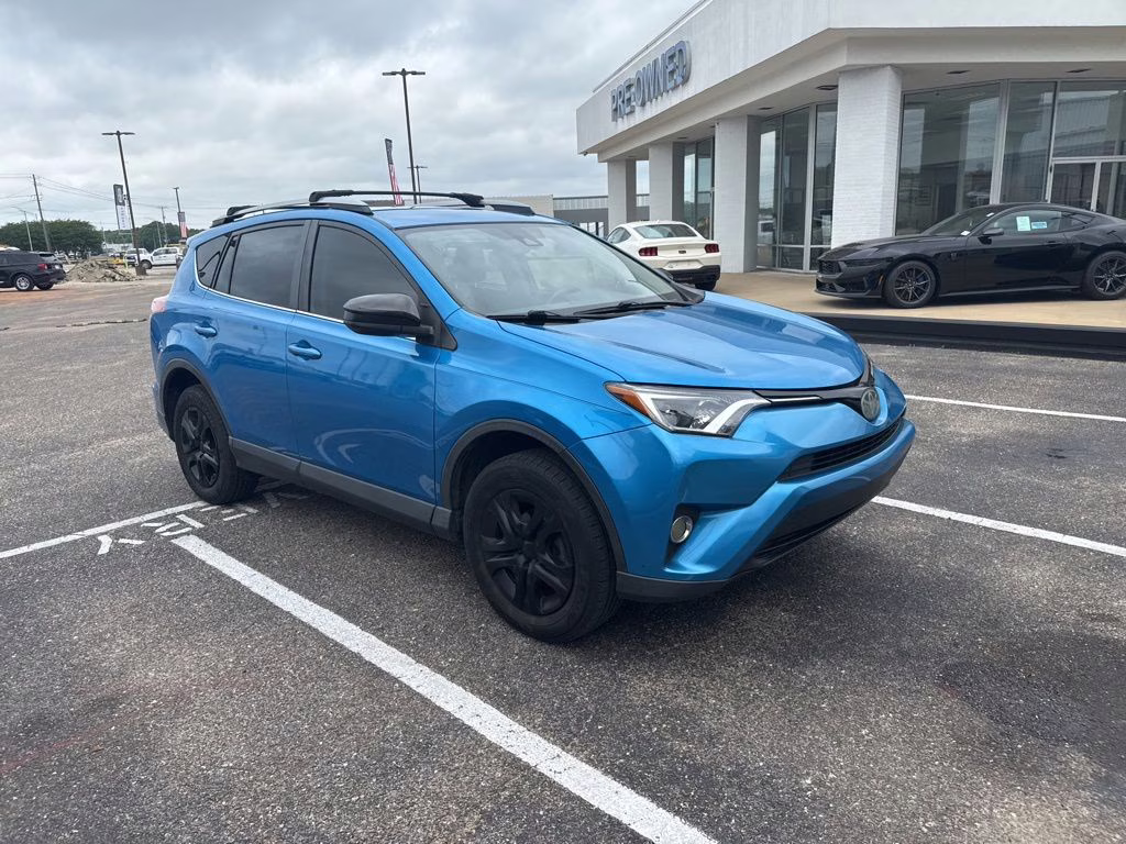 2018 Electric Storm Blue Toyota RAV4 LE FWD SUV
