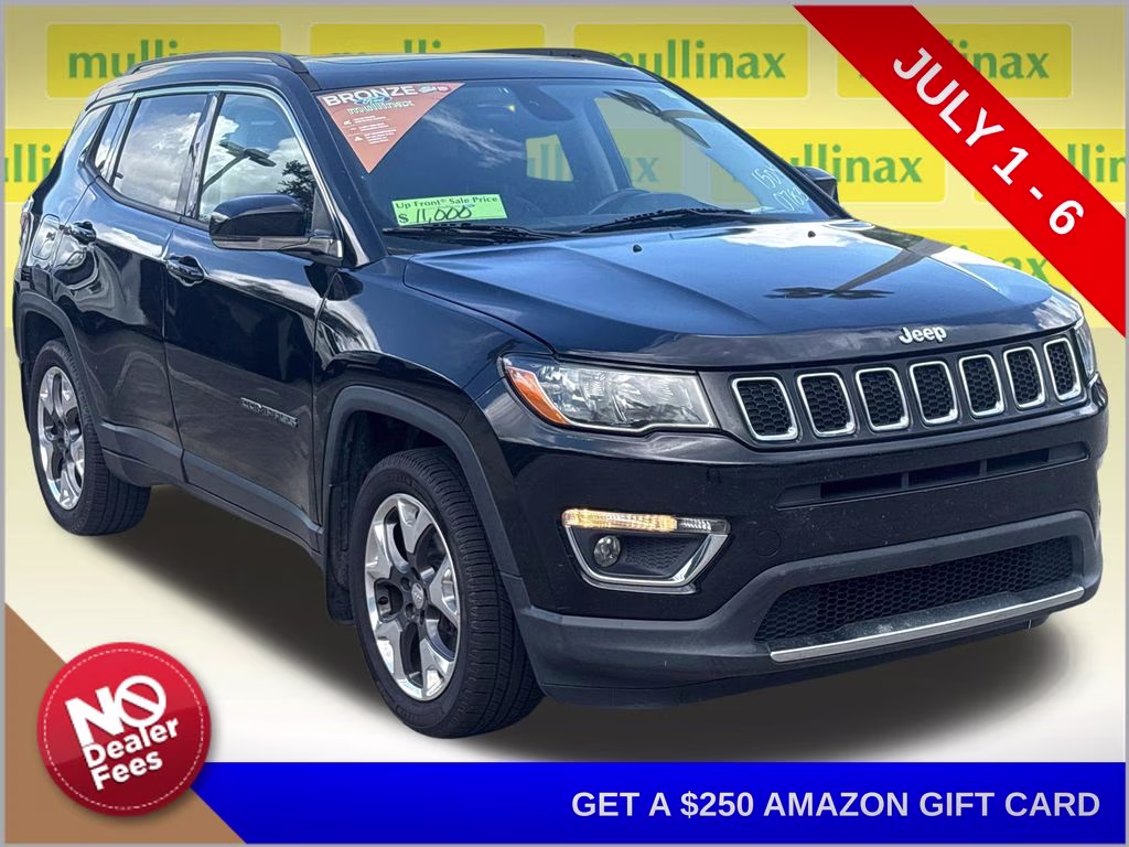 2018 Diamond Black Crystal Pearlcoat Jeep Compass Limited FWD SUV