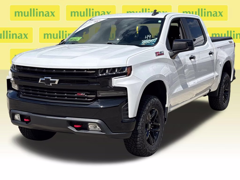 2021 Summit White Chevrolet Silverado 1500 LT Trail Boss 4X4 Truck