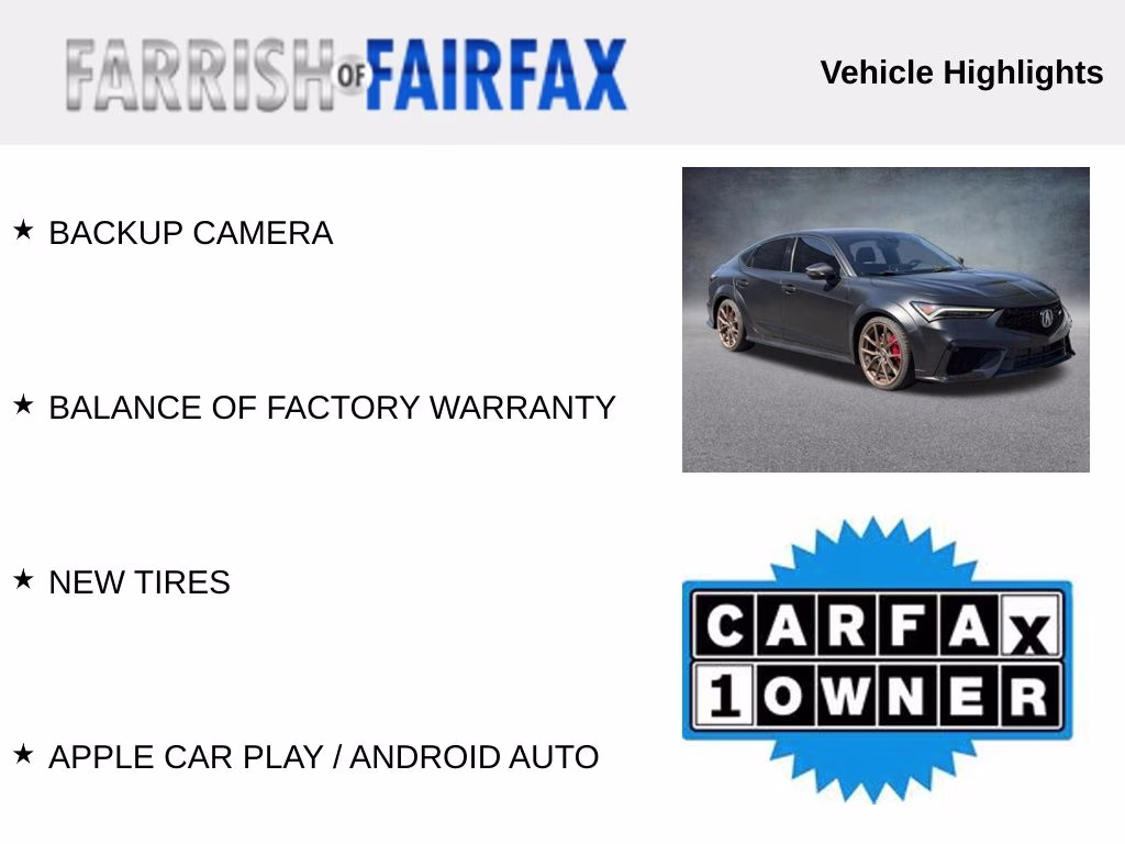 2024 MATTE BLACK Acura Integra Type S FWD Hatchback