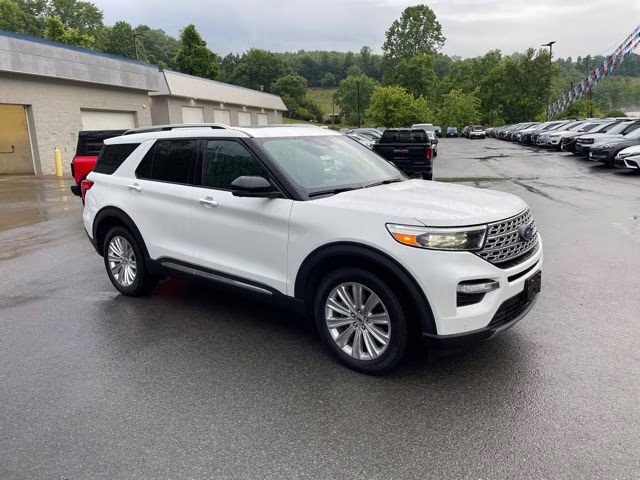 2020 White Metallic Ford Explorer Limited 4X4 SUV
