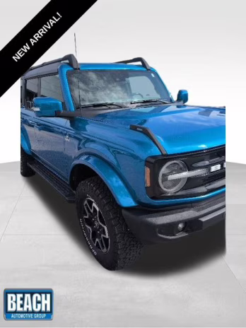 2021 Blue Metallic Ford Bronco Outer Banks 4X4 SUV