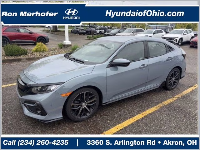 2021 Gray Honda Civic Sport FWD Hatchback