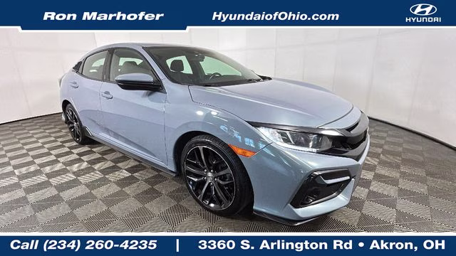 2021 Gray Honda Civic Sport FWD Hatchback