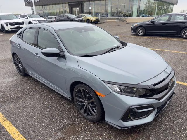 2021 Gray Honda Civic Sport FWD Hatchback