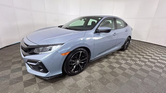 2021 Gray Honda Civic Sport FWD Hatchback