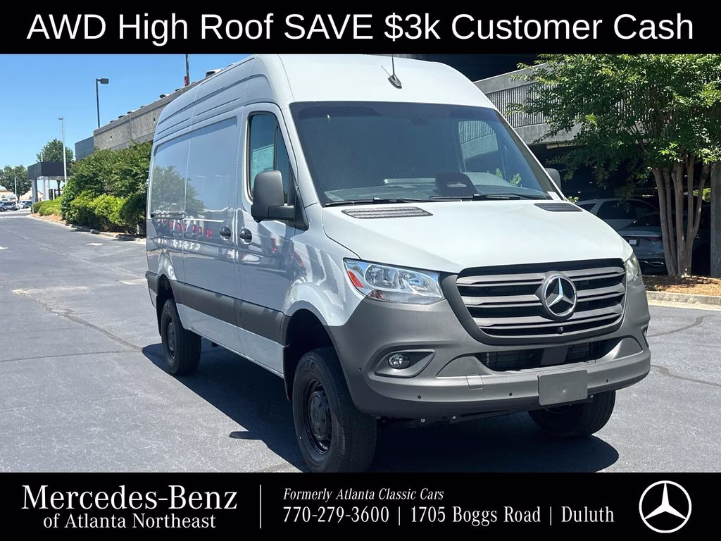 2026 Silver Mercedes-Benz Sprinter 2500 Cargo 144 WB AWD Van