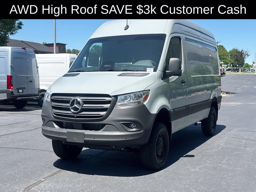 2026 Silver Mercedes-Benz Sprinter 2500 Cargo 144 WB AWD Van