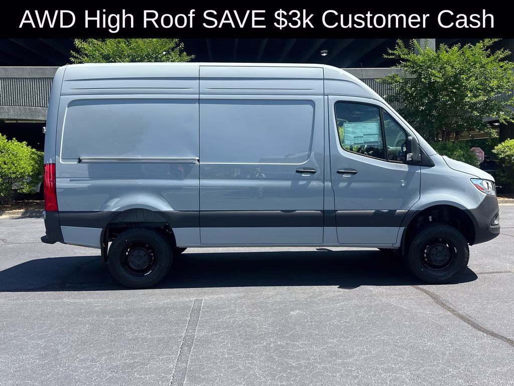 2026 Silver Mercedes-Benz Sprinter 2500 Cargo 144 WB AWD Van