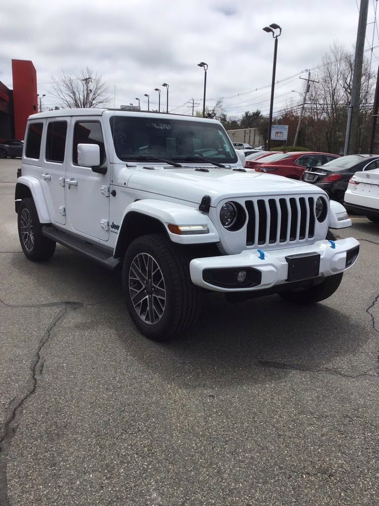 2023 Bright White Clearcoat Jeep Wrangler Sahara 4xe 4X4 SUV