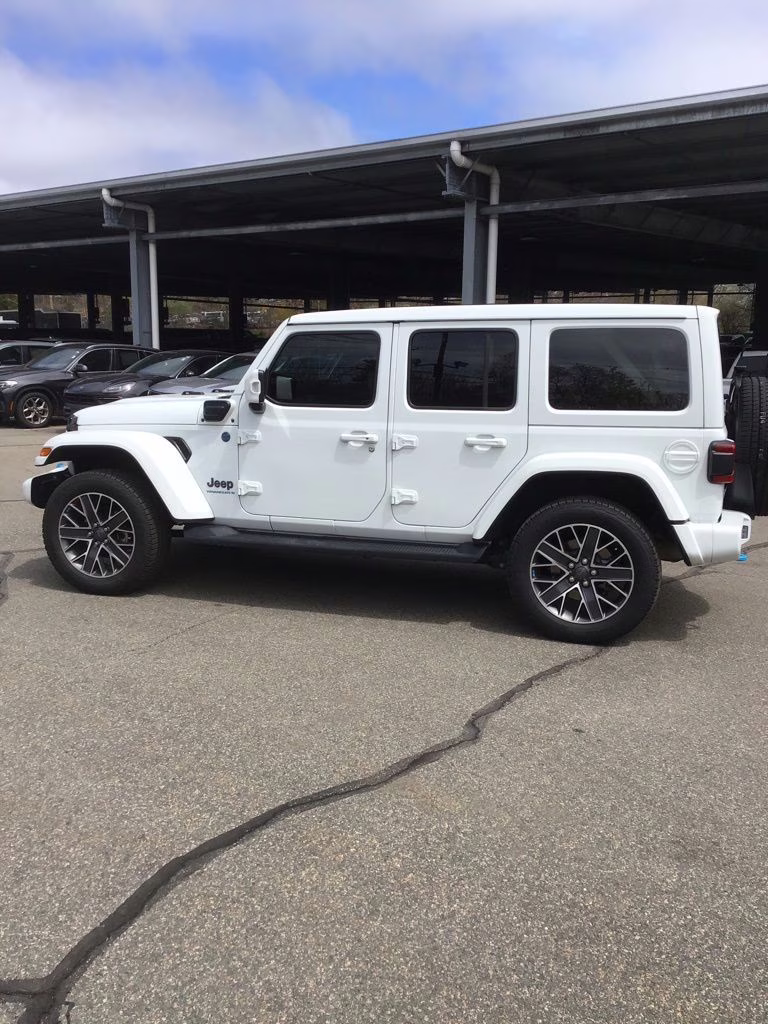 2023 Bright White Clearcoat Jeep Wrangler Sahara 4xe 4X4 SUV