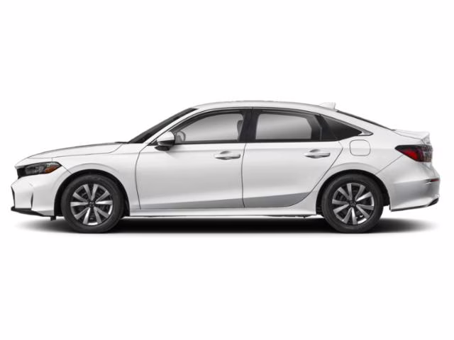 2026 Platinum White Pearl Honda Civic LX FWD Sedan