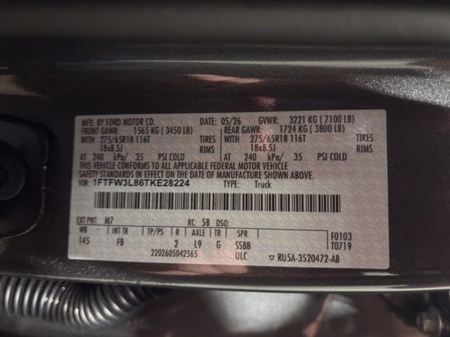 2026 Carbonized Gray Metallic Ford F-150 XLT Black Appearance 4X4 Truck