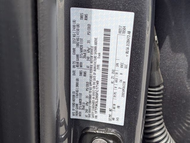 2025 Gray Metallic Ford F-150 XLT 4X4 Truck