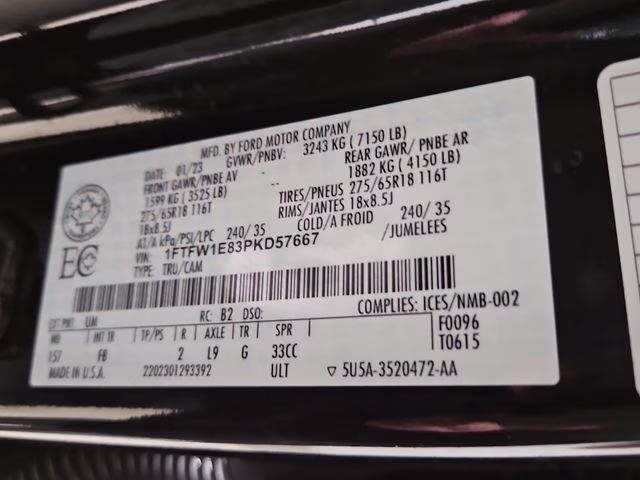 2023 Agate Black Metallic Ford F-150 XLT 4X4 Truck