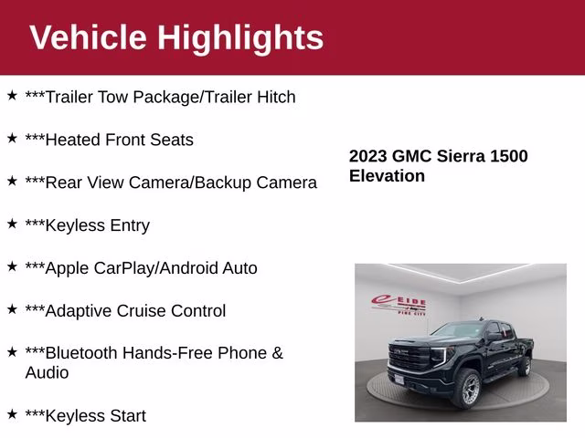 2023 Onyx Black GMC Sierra 1500 Elevation 4X4 Truck
