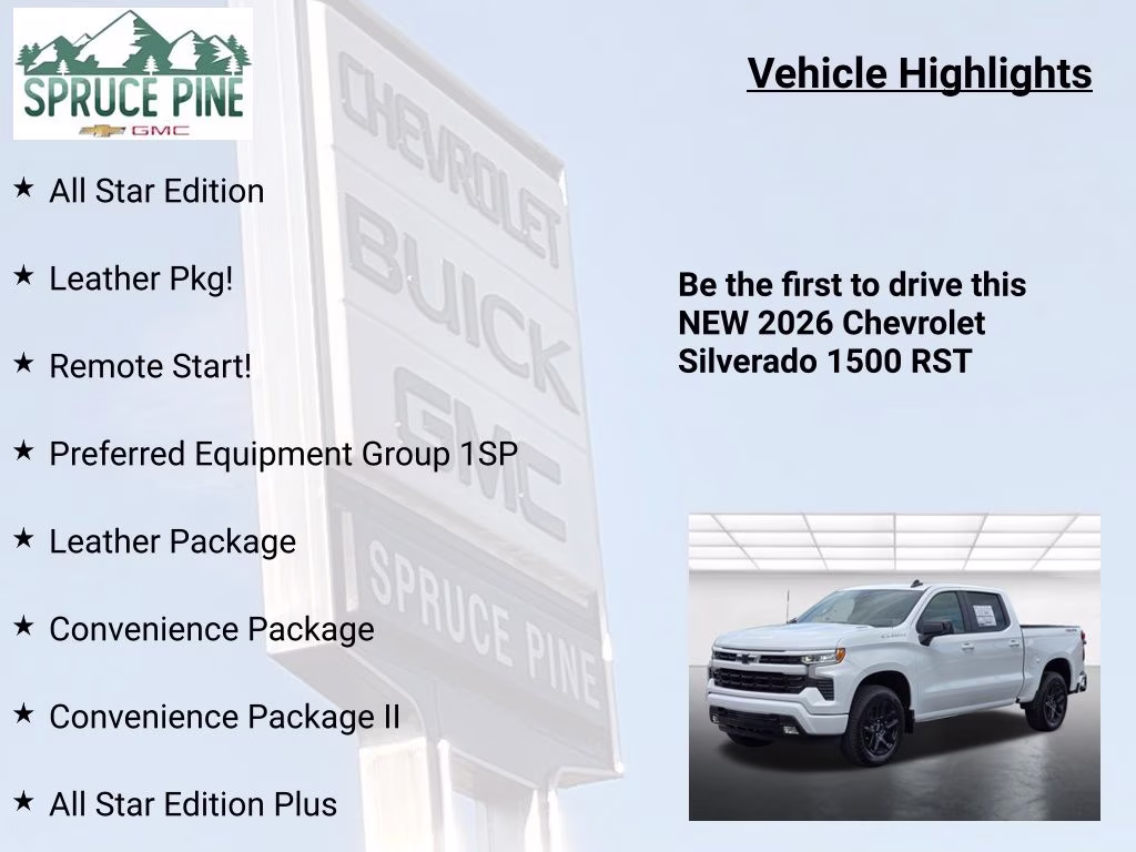 2026 Summit White Chevrolet Silverado 1500 RST 4X4 Truck