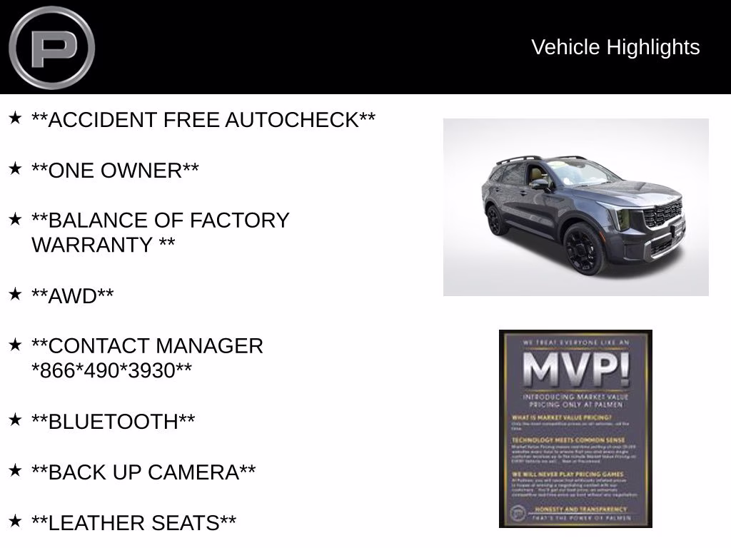 2025 Panthera Metal Kia Sorento X-Line SX Prestige AWD SUV