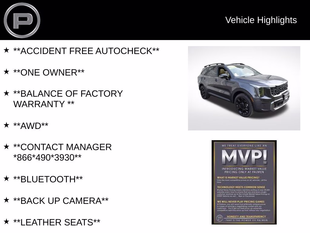 2025 Panthera Metal Kia Sorento X-Line SX Prestige AWD SUV