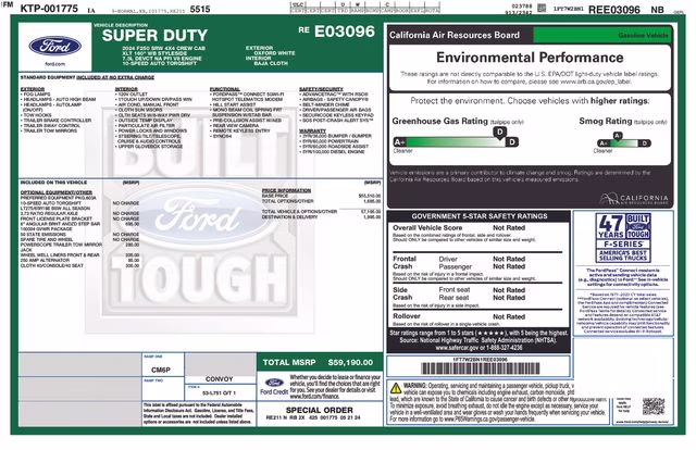 2024 Oxford White Ford Super Duty F-250 SRW XLT 4X4 Truck