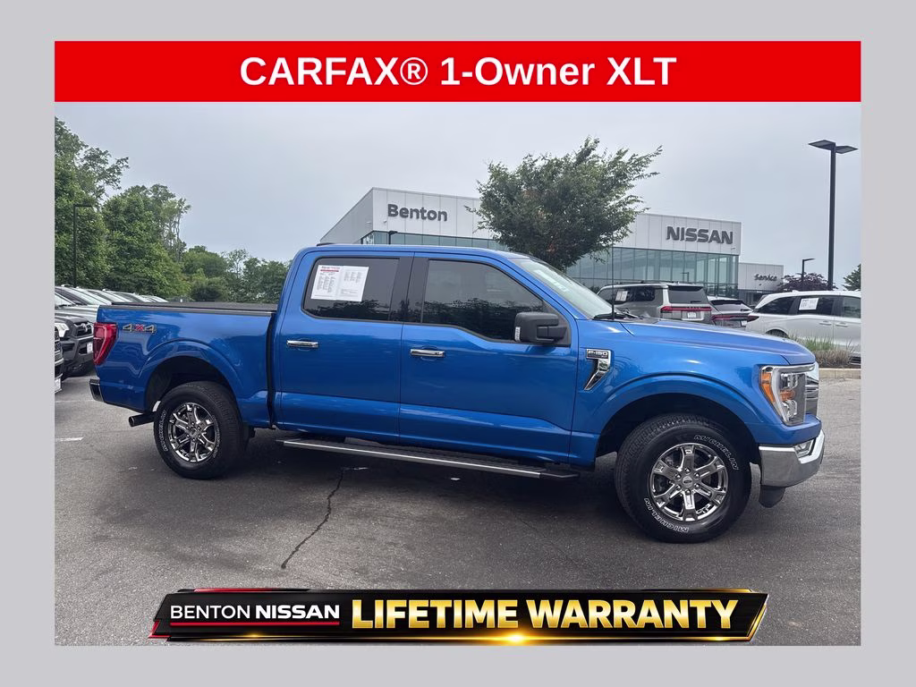 2021 Blue Metallic Ford F-150 XLT 4X4 Truck