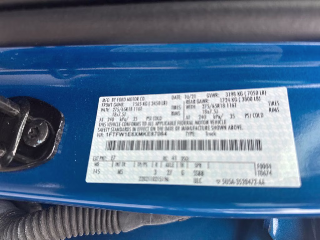 2021 Blue Metallic Ford F-150 XLT 4X4 Truck