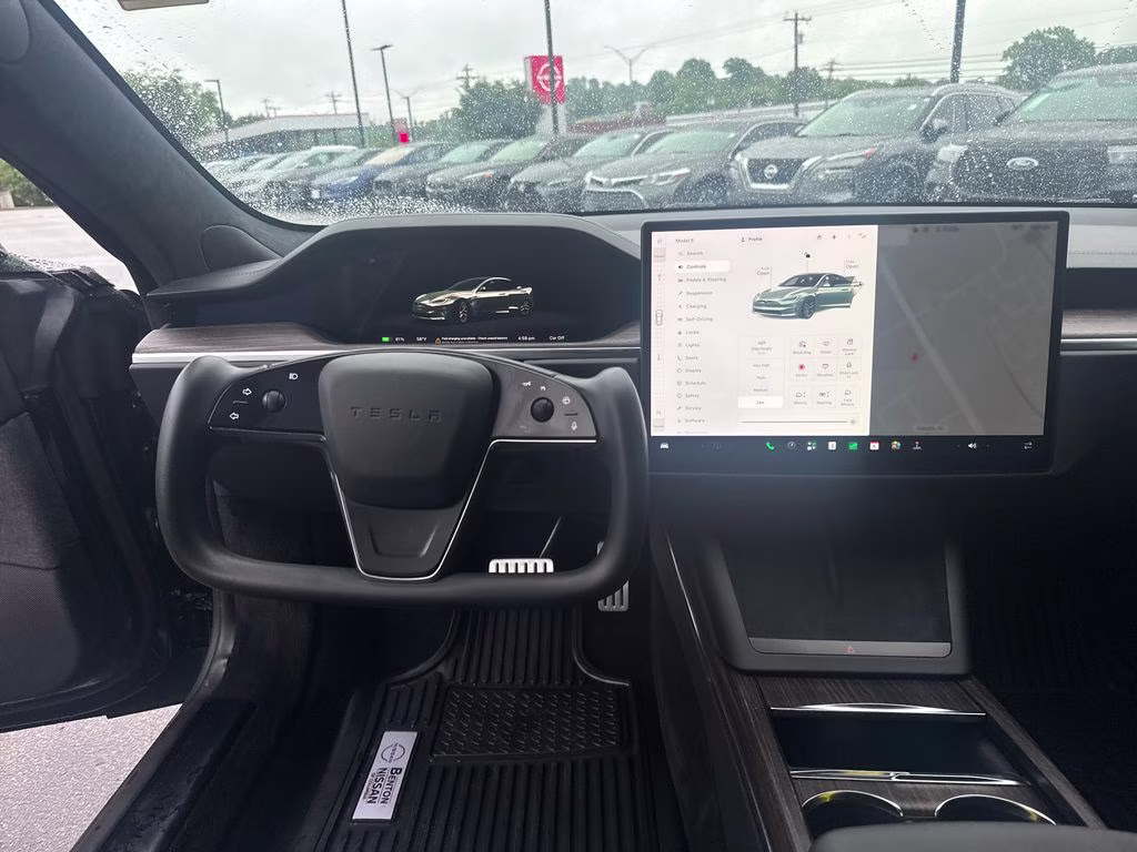 2021 Solid Black Tesla Model S Plaid AWD Hatchback