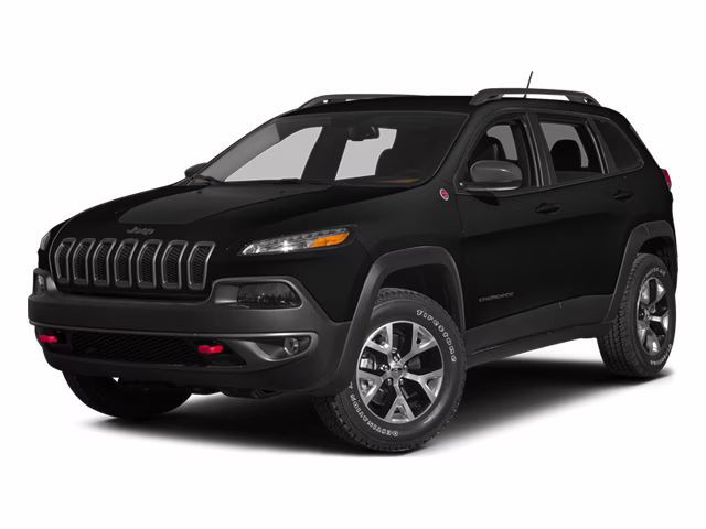 2014 Brilliant Black Crystal Pearlcoat Jeep Cherokee Trailhawk 4X4 SUV