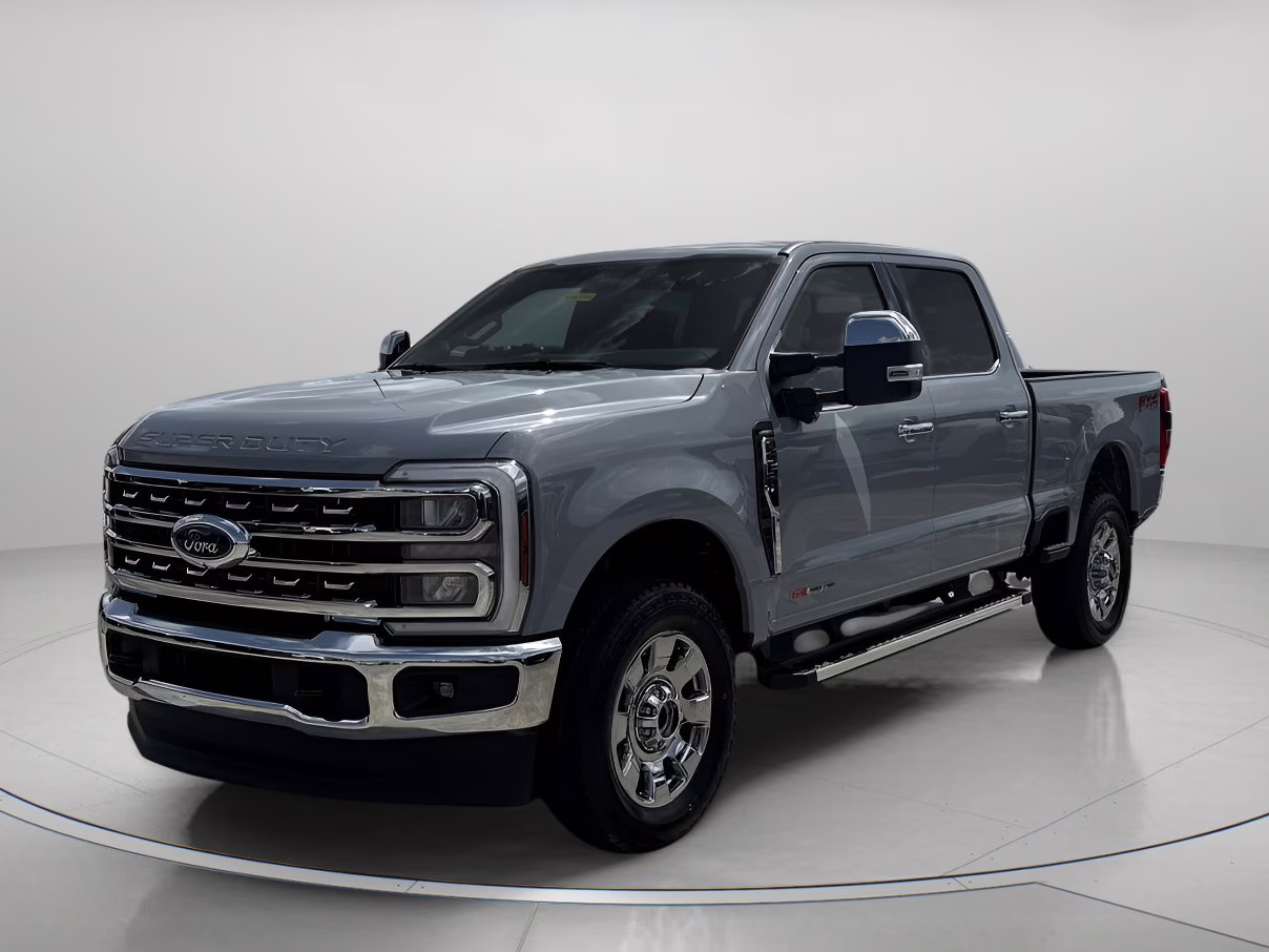 2025 Glacier Gray Metallic Tri-Coat Ford Super Duty F-350 SRW LARIAT Crew Cab Pickup 4X4 Truck