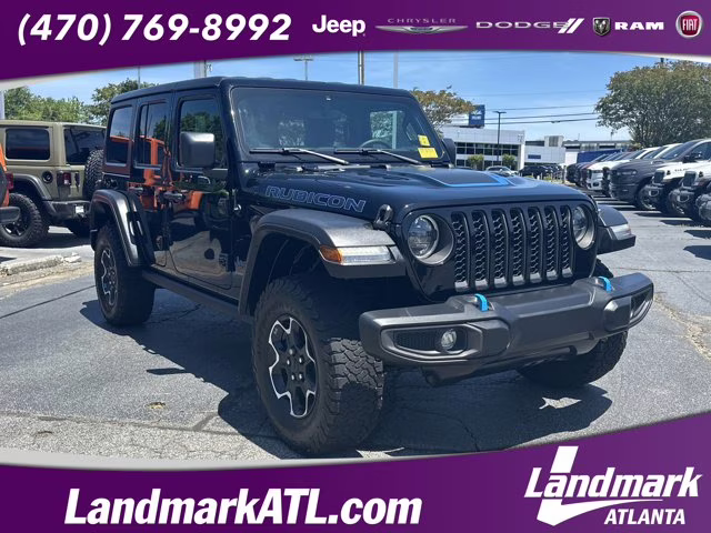 2023 Black Clearcoat Jeep Wrangler 4xe Rubicon 4X4 Convertible
