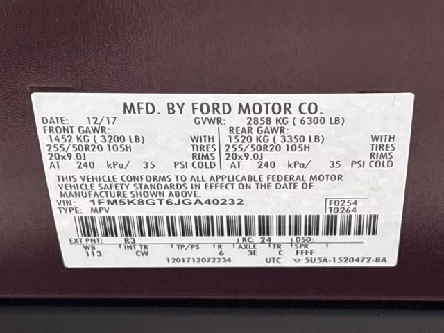 2018 Burgundy Ford Explorer Sport 4X4 SUV