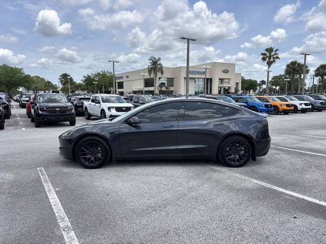 2025 Gray Tesla Model 3 Long Range AWD Sedan