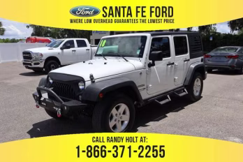 2018 Bright White Clearcoat Jeep Wrangler JK Unlimited Sport S 4X4 Convertible