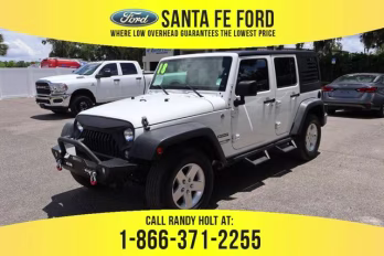 2018 Bright White Clearcoat Jeep Wrangler JK Unlimited Sport S 4X4 Convertible
