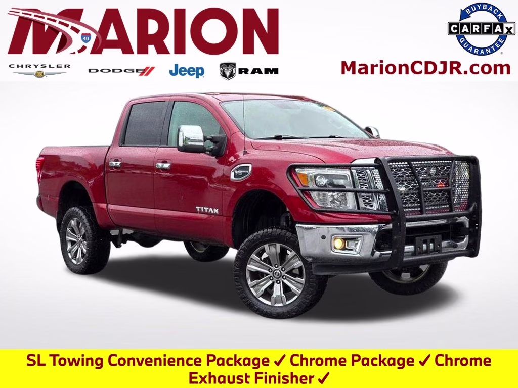 2017 Cayenne Red Nissan Titan SL 4X4 Truck