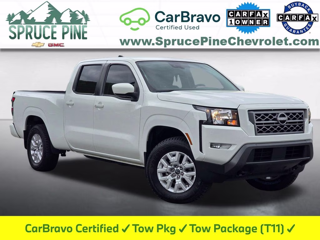 2024 Glacier White Nissan Frontier SV 4X4 Truck