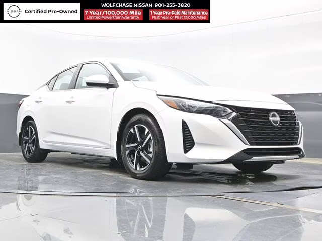 2025 Aspen White Tricoat Nissan Sentra SV FWD Sedan