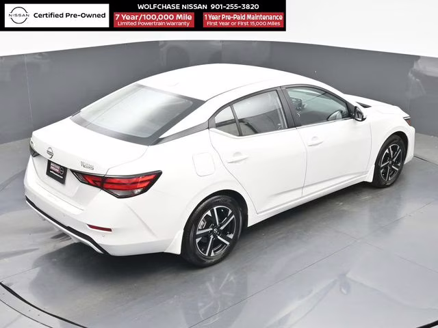 2025 Aspen White Tricoat Nissan Sentra SV FWD Sedan