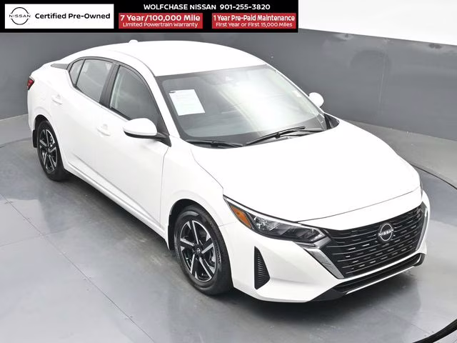 2025 Aspen White Tricoat Nissan Sentra SV FWD Sedan
