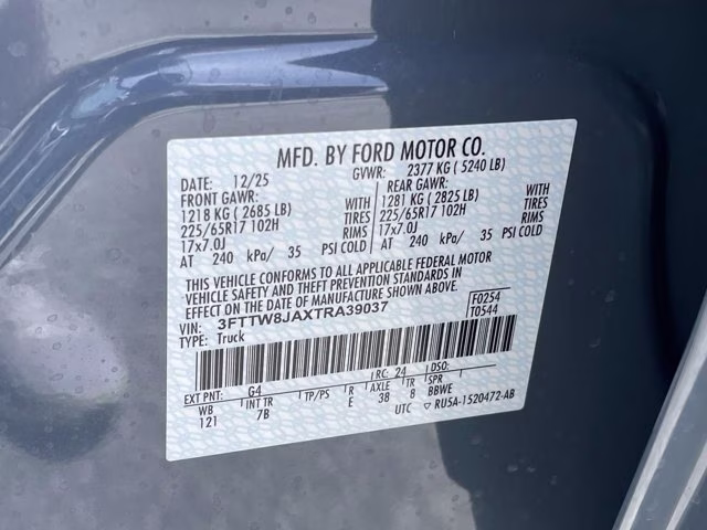 2026 Azure Gray Metallic Tri-Coat Ford Maverick XLT AWD Truck