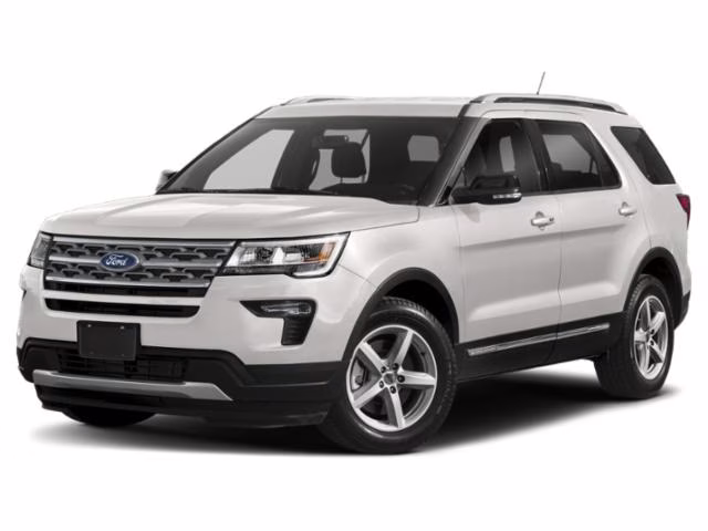 2018 White Platinum Metallic Tri-Coat Ford Explorer Limited FWD SUV