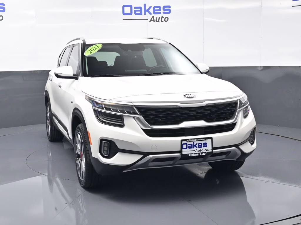2021 Snow White Pearl Kia Seltos SX AWD SUV